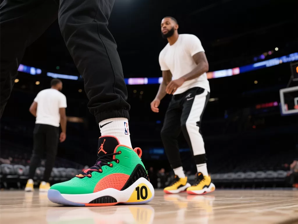 塔克赛前热身秀Solefly联名Air Jordan 10新鞋